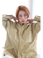 ビューティーアンドフリーハコ(Beauty&Free HACO)&nbsp;大人ハイトーン×マッシュショート×センターパート