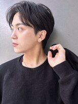 トルネード(TORNADO)&nbsp;センターパート アップバングマッシュ 刈り上げないカット A0414