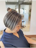 白髪ぼかしハイライト