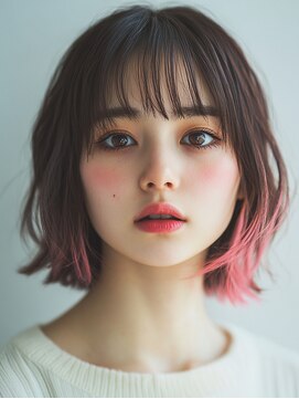 ロディーナコク 大口 新子安(rodina.coc) イメチェン♪ビビットピンクインナーカラー×外ハネボブ/韓国