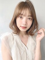 モテ髪艶感セミディうる艶髪外ハネボブこなれヘア#220f0708