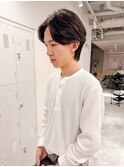 センターパートニュアンスパーマ