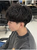 横浜西口マッシュニュアンスパーマフェザーショート緩め