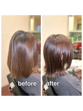 アウラ(aura) カット＋ハーバルカラー＋艶髪トリートメント