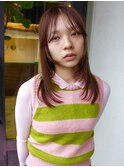 顔周りレイヤーがポイントのミディアムウルフ/フェイスレイヤー
