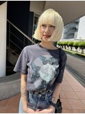 外国人風カラー/切りっぱなし/ハイトーンカラー/ダブルカラー