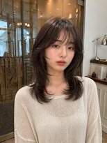 フリックヘアサロン 梅田茶屋町2号店(FLICK HAIR SALON) ミディアムレイヤー/顔周りレイヤー/ブラウン/梅田