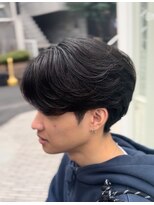 ハレ メンズサロン たまプラーザ(Hale)&nbsp;Haleメンズリバースセンターパートニュアンスパーマたまプラーザ