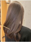 春カラー◎梅雨に向けた艶感カラーロング小顔シースルー美髪