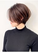30代/40代/50代◎絶壁解消/白髪ぼかし/大人小顔ショート【荒砂】