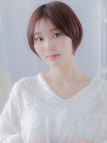 カバーヘア 上尾西口店(COVER HAIR)&nbsp;ミルクティーピンクブリーチなしマッシュウルフショート30代c9