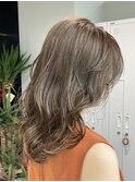 透明感!ナチュラルハイライト×グレージュ