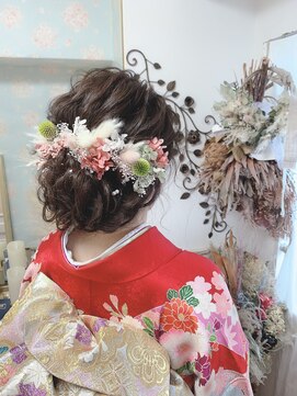 アチーブ エムプラス 茶屋町店(Achieve m +) 振袖アップ(茶屋町梅田ヘアセット専門店Achieve m+)