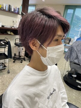 ヘアードレッシング イマイ(IMAI) 2ブロックミディアムハイトーンスタイル