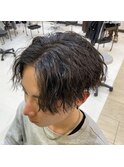 ドライ質感×前下がりセンターパート×ツイスパ #蕃本 啓利