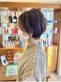 20代30代40代小顔見せ♪前下がり丸みくびれひし形ショートボブ