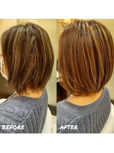 【髪質改善ビフォーアフター】ダメージレベルに合わせて前処理～後処理まで保湿・補修・強化を行います◎