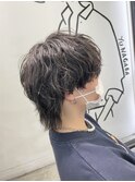 【緩め波巻きパーマ】ウルフ/マッシュウルフ/ゆるふわパーマ