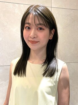 スペイディック 大阪梅田店(SPADIC) 【SPADIC大阪】 シースルーバング×オリーブグレージュ 1