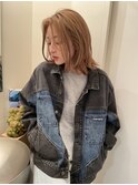ウルフボブロングレイヤー耳かけフェイスレイヤーレイヤーボブ