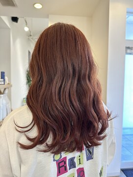 ジュエ ヘアー デザイン(Jue hair design) ピンクレッドカラー