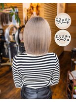 ヘアーメイク ダンス(hair make DANCE) 切れにくい！エフェクトブリーチでホワイトミルクティー！