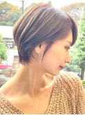 30代40代大人女性/前髪ありショートボブ/ショートヘア/髪質改善