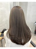 美髪ナチュラルシアーカラー/ミルキーベージュ/イメチェン