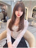 【岐阜】韓国顔周りレイヤーカット/髪質改善/縮毛矯正スタイル