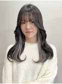 インナーカラーグレージュ ハイトーンカラー 表参道