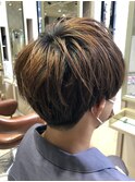爽やかマットショート☆ビジネス刈り上げツーブロックブラック