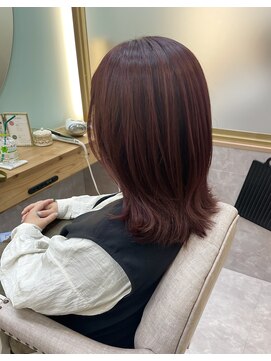 アンフィ 鶴間(Anphi) ワインレッドカラー×レイヤー