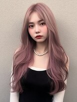 ジルバイジゼル(JILL by GiseL) ロング　ケアブリーチ　顔周り　ピンクベージュ　10代20代　
