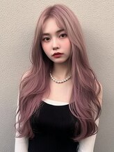 ジルバイジゼル(JILL by GiseL) ロング　ケアブリーチ　顔周り　ピンクベージュ　10代20代