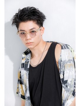 パノラ 下北沢(PANOLA) メンズショート　アップバング　ニュアンスパーマ