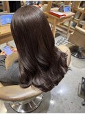イメチェン韓国風大人可愛いラベンダーブラウン20代30代