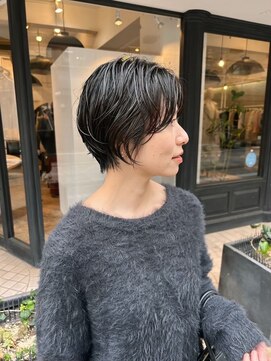 ジュベ 別府店(juve.) 別府ショートボブ顔まわりレイヤーカット髪質改善カラー30代