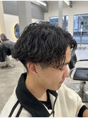 【金沢】波巻きパーマ×センターパート｜金沢メンズパーマ