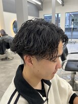 レノ(RENO)&nbsp;【金沢】波巻きパーマ×センターパート｜金沢メンズパーマ