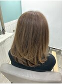 ワンカールミディアムベージュ白髪ぼかしケラチントリートメント