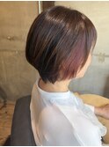 インナーカラー×丸みショート