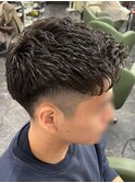 短髪でも動く！メンズコテパーマ