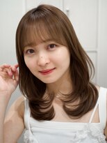 ガーデンヨコハマ(GARDEN YOKOHAMA)&nbsp;レイヤーカット ハッシュカット ミルクベージュシースルーバング
