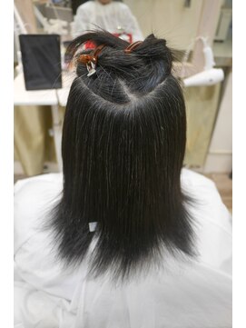 レスキューヘア 首里坂下店 【縮毛矯正専門店】施術後：ハチ上（B様）