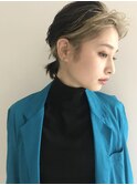 イメチェン♪お洒落前髪インナーカラーシアーべージュグレージュ