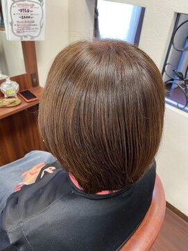 ヘアメイク ポコ ア ポコ(Hair make poco apoco) ナチュラルボブ［髪質改善］［生駒市美容室］［40代50代60代］