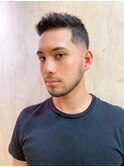 フェードカットツーブロックサイドパートビジネスショート13