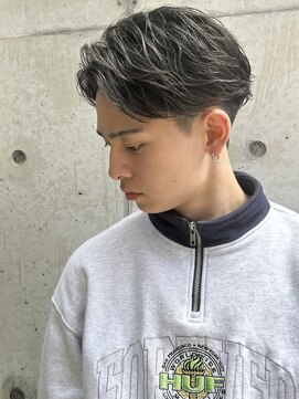 ロンド ローガン 名駅(Lond LOGAN) かきあげ風アップバング　短髪　ショート　緩めツイストパーマ