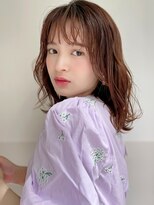 ハニーシブヤ(HONEY shibuya)&nbsp;色っぽカールミディ☆デザインカラーシルキーベージュ