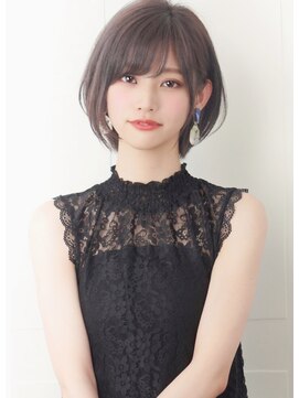 ルエ(rue) 大人ショートボブ丸みショートカットマッシュショート前髪あり